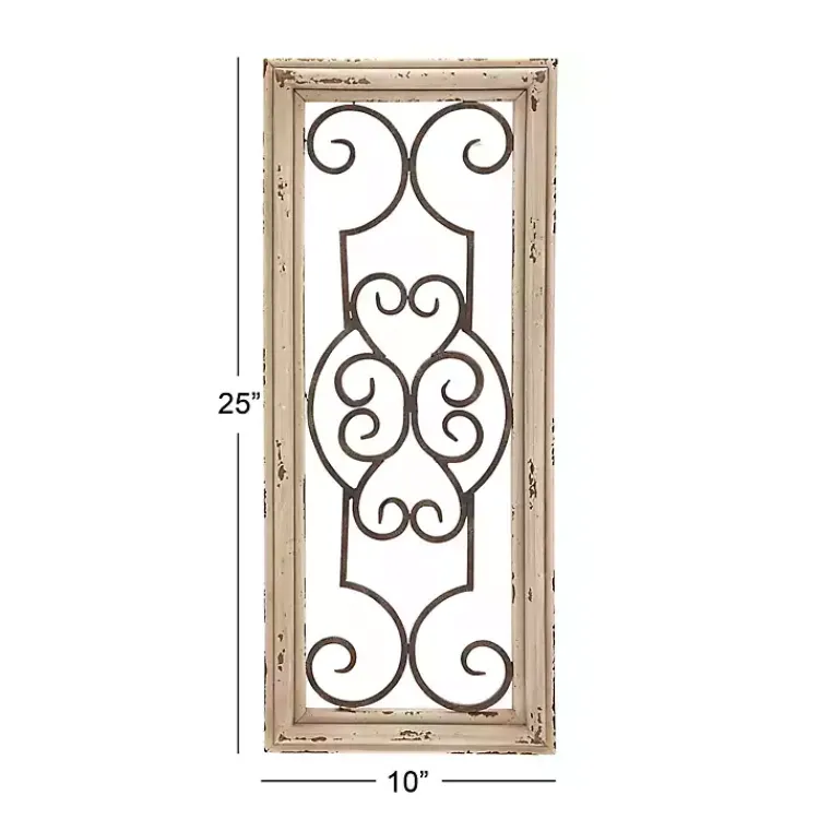 Kirklands Home Wall Plaques|Black Metal Farmhouse Scroll Wall Plaque