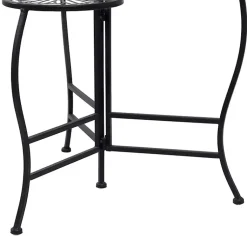 Kirklands Home Planters|Metal Floral 3-Tier Plant Stand Black
