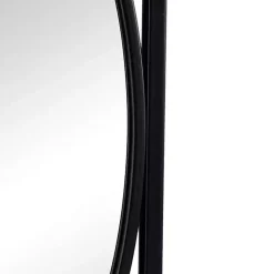 Kirklands Home Decorative Mirrors|Black Metal Geometric Wall Mirrors, Set of 3