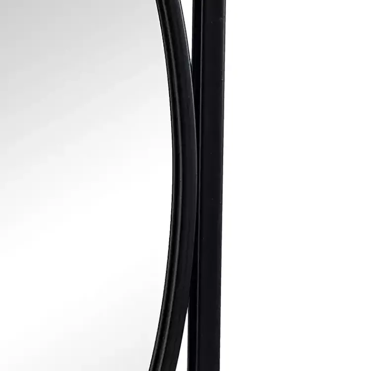 Kirklands Home Decorative Mirrors|Black Metal Geometric Wall Mirrors, Set of 3