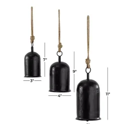 Best Metal Hanging Bells, Set of 3 Decorative Accents
