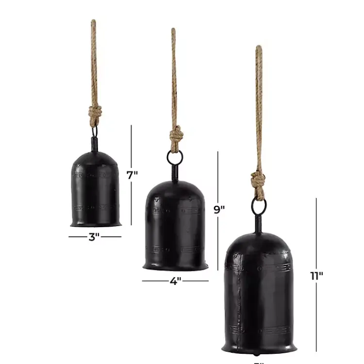 Best Metal Hanging Bells, Set of 3 Decorative Accents