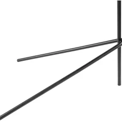 Kirklands Home Floor Lamps|Black Metal Jeri Floor Lamp with Rat Shade Tan