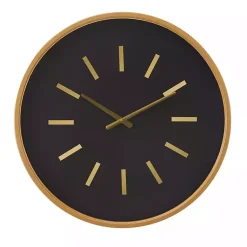 Kirklands Home Clocks|Black Metal Modern Thomas Wall Clock
