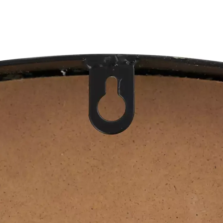 Kirklands Home Clocks|Black Metal Natural Wood Wall Clock