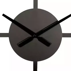 Kirklands Home Clocks|Black Metal Open Frame Wall Clock