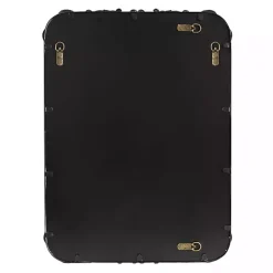 Kirklands Home Decorative Mirrors|Black Metal Ornamental Wall Mirror