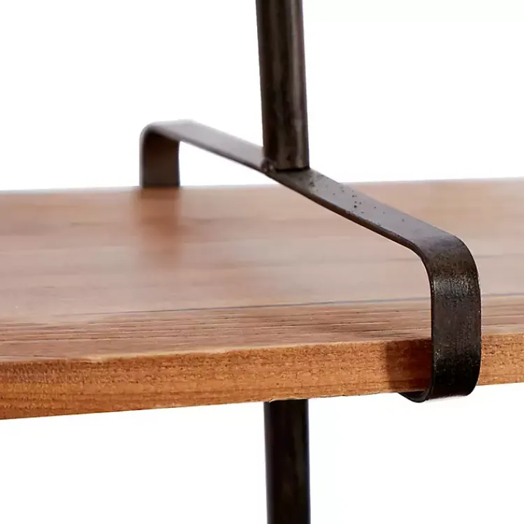 Kirklands Home Shelves|Black Metal Pipe Two-Tier Wall Mounted Shelf