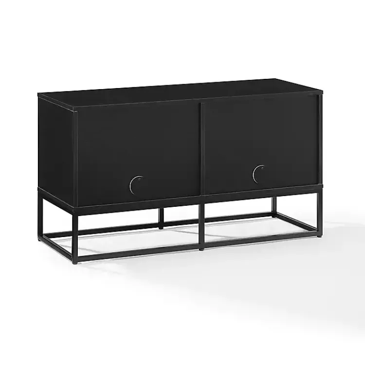 Kirklands Home Tv Stands & Media Consoles|Metal Record Storage Media Console Black