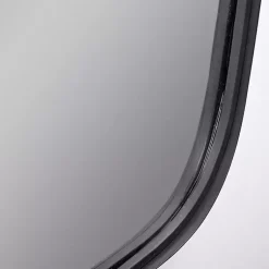 Kirklands Home Decorative Mirrors|Black Metal Rectangular Wall Mirror, 18x31.5 in.