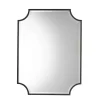 Kirklands Home Decorative Mirrors|Black Metal Scalloped Rectangle Wall Mirror
