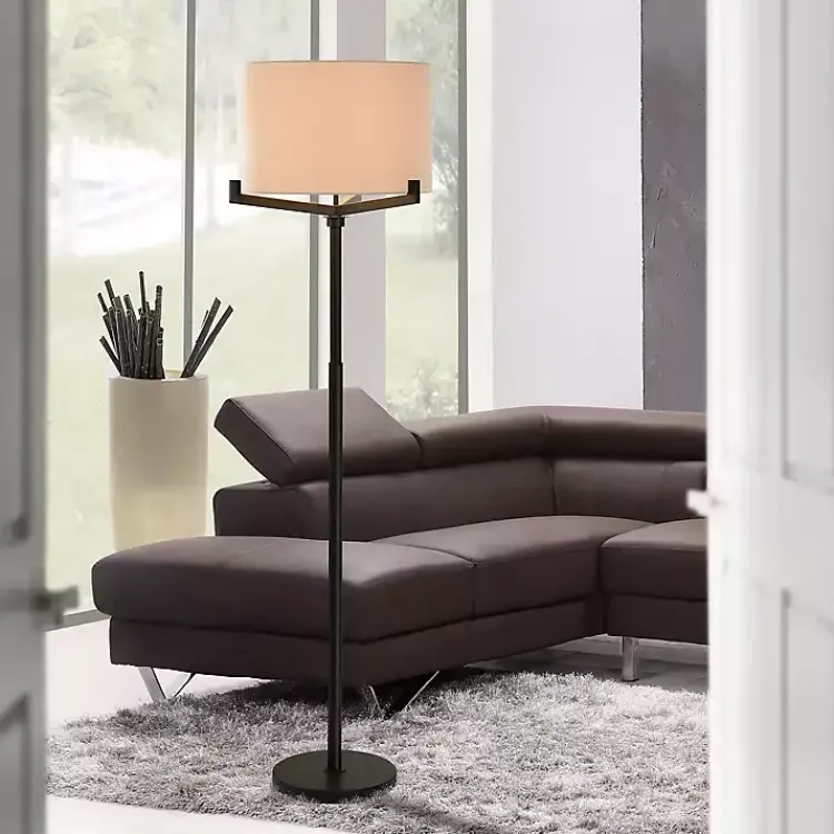 Kirklands Home Floor Lamps|Black Metal Tri-Arm Floor Lamp Tan