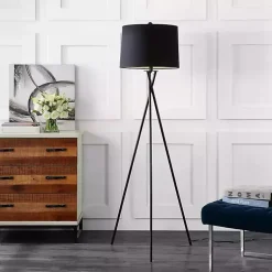 Kirklands Home Floor Lamps|Metal Tripod Twist Floor Lamp Black