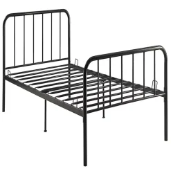 Kirklands Home Beds & Headboards|Metal Twin Bed in a Box Black