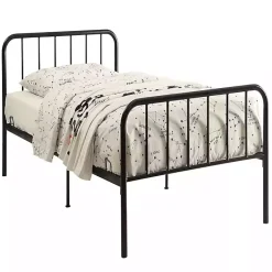 Kirklands Home Beds & Headboards|Metal Twin Bed in a Box Black