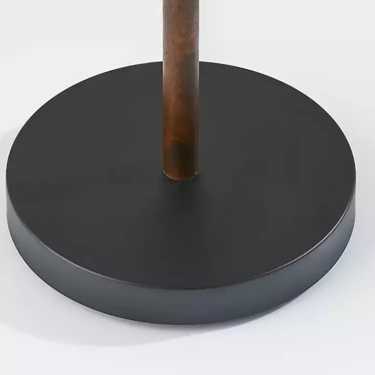 Kirklands Home Floor Lamps|Black Metal Walnut Flare Pulls Floor Lamp Tan