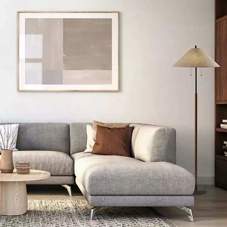 Kirklands Home Floor Lamps|Black Metal Walnut Flare Pulls Floor Lamp Tan