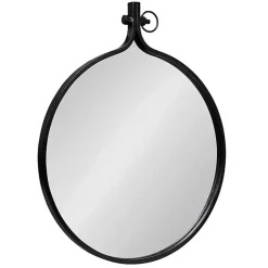 Kirklands Home Decorative Mirrors|Metal Yitro Wall Mirror Black