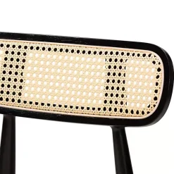 Kirklands Home Dining Chairs|Black Mid-Century Modern Dining Chairs, Set of 2 White