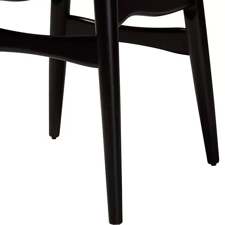 Kirklands Home Dining Chairs|Black Mid-Century Modern Dining Chairs, Set of 2 White