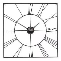 Kirklands Home Clocks|Minimal Square Open Face Clock Black