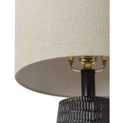 Kirklands Home Table Lamps|Modern Etched Table Lamp Black