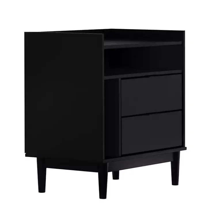 Kirklands Home Nightstands|Modern Frame Wood Nightstand Black