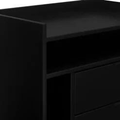 Kirklands Home Nightstands|Modern Frame Wood Nightstand Black