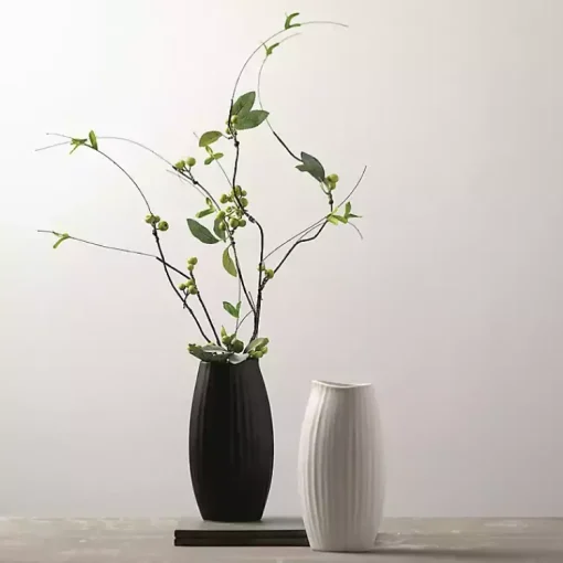 Sale Modern Ribbed Ceramic Vase Vases