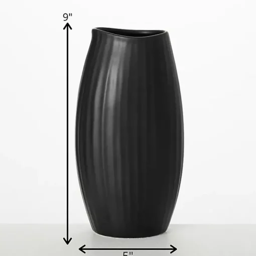 Sale Modern Ribbed Ceramic Vase Vases