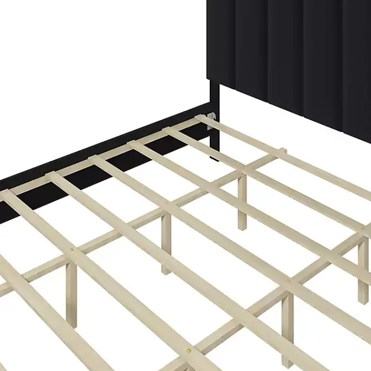 Kirklands Home Beds & Headboards|Modern Tufted Platform King Bed Black
