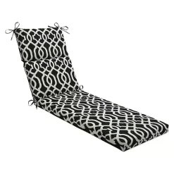 Kirklands Home Outdoor Cushions & Pillows|Black New Geometric Outdoor Chaise Cushion