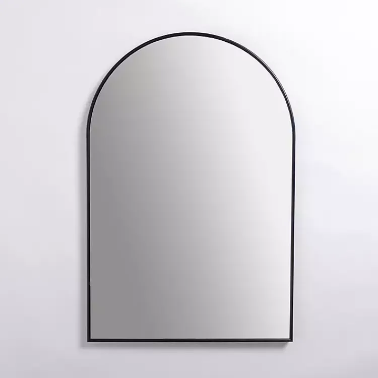 Kirklands Home Framed Mirrors|Nouveau Linear Arch Mirror Black