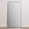 Kirklands Home Full Length & Floor Mirrors|Black Nouveau Linear Leaner Mirror