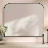 Kirklands Home Framed Mirrors|Black Nouveau Wide Arch Wall Mirror