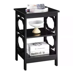 Kirklands Home Accent & End Tables|Octagon 2-Shelf Accent Table Black