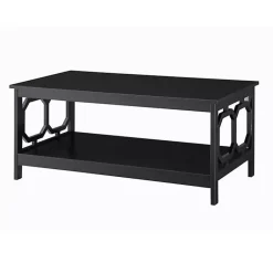 Kirklands Home Coffee Tables|Octagon Single Shelf Coffee Table Black