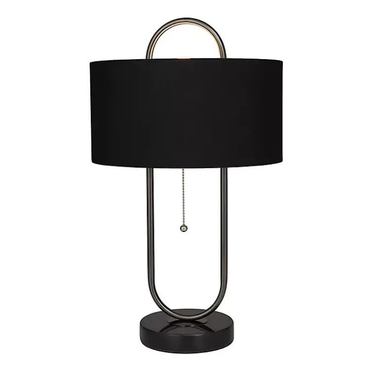 Kirklands Home Table Lamps|Open Metal Loop Table Lamp Black