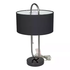 Kirklands Home Table Lamps|Open Metal Loop Table Lamp Black