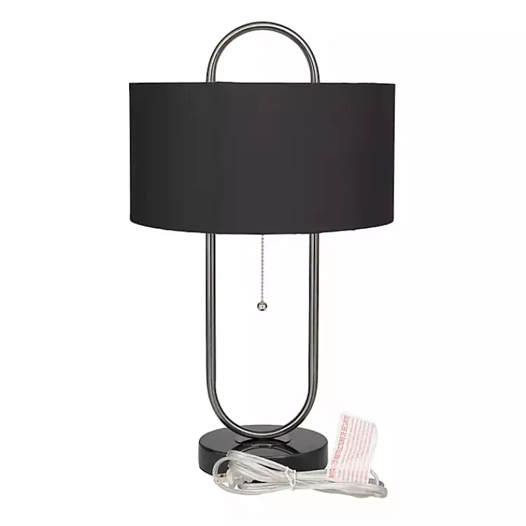 Kirklands Home Table Lamps|Open Metal Loop Table Lamp Black