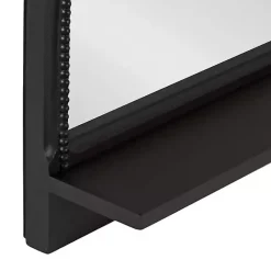 Kirklands Home Decorative Mirrors|Black Ornate Arch Wall Mirror with Shelf
