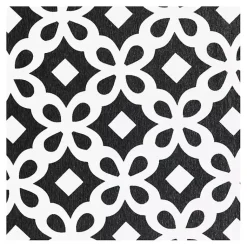 Kirklands Home Bathroom Rugs|Black Patterned Stone Bath Mat