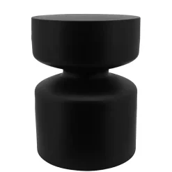 Kirklands Home Benches & Ottomans|Pawn Metal Ottoman Black