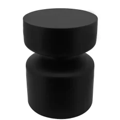 Kirklands Home Benches & Ottomans|Pawn Metal Ottoman Black