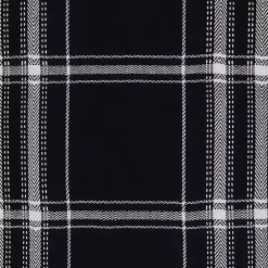 Kirklands Home Table Linens|Plaid Cotton Table Runner, 72 in. Black