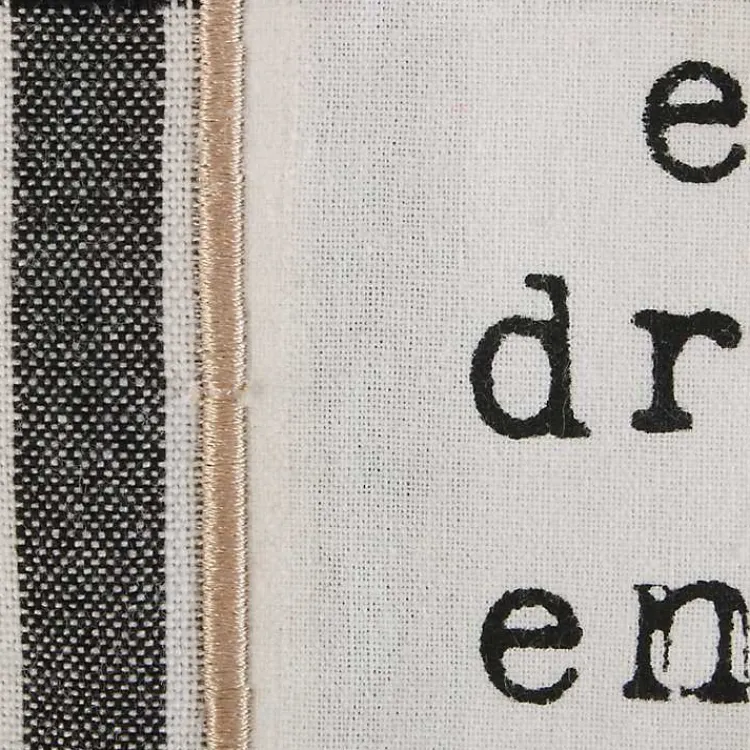 Kirklands Home Kitchen Accessories|Black Plaid Eat Drink Enjoy 4-pc. Dish Towel Set