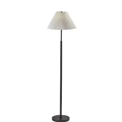 Kirklands Home Floor Lamps|Pleated Empire Shade Jeremy Floor Lamp Black