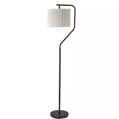Kirklands Home Floor Lamps|Pleated Shade Floor Lamp Black