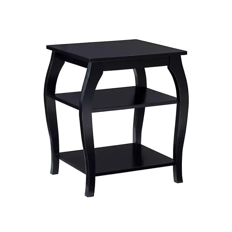 Kirklands Home Accent & End Tables|Prismatic Wood Accent Table Black