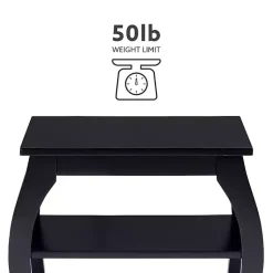 Kirklands Home Accent & End Tables|Prismatic Wood Accent Table Black